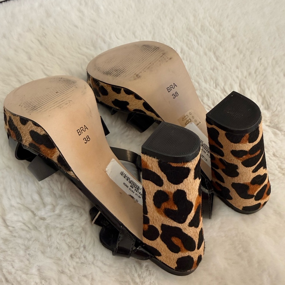 Leopard Print Platform Sandals - Picture 6 of 7